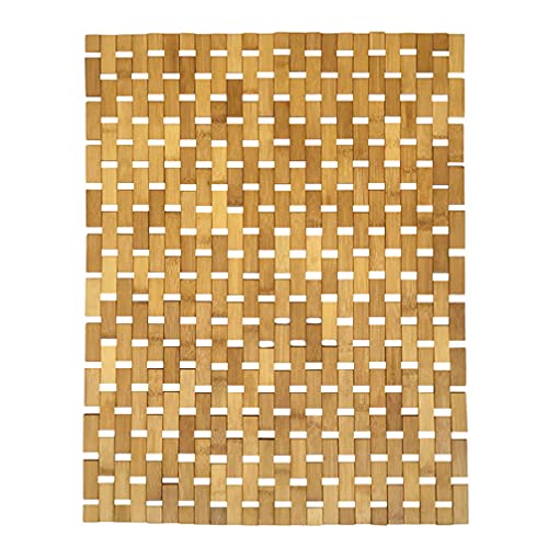 Garneck Tapete de bambu antiderrapante, tapete de banheiro de madeira, repelente de água, tapete de