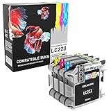 Prestige Cartridge LC-223 Pack de 4 cartuchos de tinta para Brother MFC-J5320DW/MFC-J5620DW/MFC-J5625DW, tricolor y negro