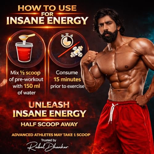 Image of Griffin Pre Workout for Men & Women | Energy, Focus, Strength & Muscle Pump with Nitrosigine 1050mg, L Citrulline 2300mg, Caffeine 200mg | 40 Servings (200 gms, Mango Strawberry Mix)