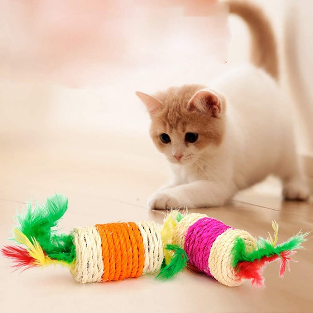 PETS EMPIRE Cat Kicker Toy Sisal Rope Interactive Toy Vocal Scratch Resistant 1PC (Color May Vary) (B09KY2HGZK) Amazon Price History, Amazon Price Tracker