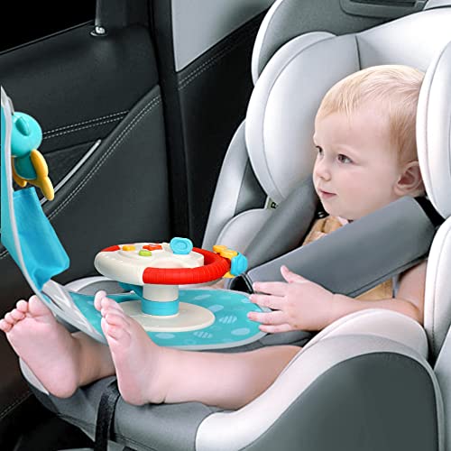 caterbee Autositzspielzeug mit Lenkradmitte für Spiel und Kick (Steering Wheel)