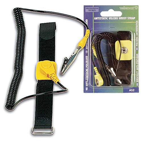 Dragonnes antistatiques Velleman AS2-VP lot de 2 bracelets noirs