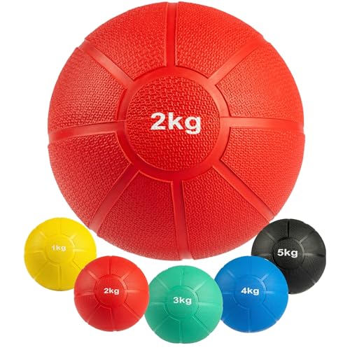 MATCHU - Medizinball - Medicine Ball - Vollgummi - Erhältlich in 1kg, 2kg,...