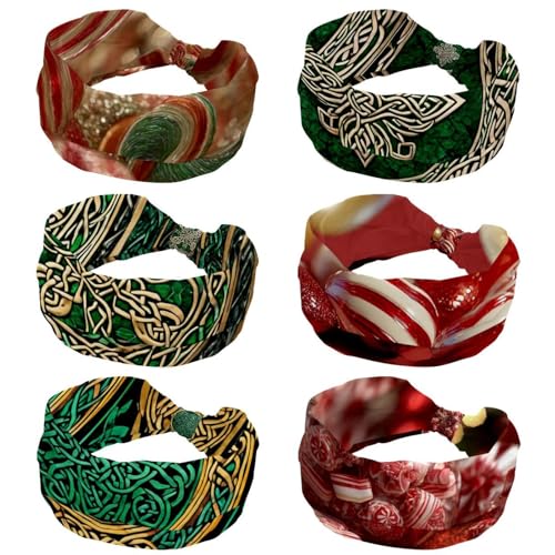 Bandeaux celtiques femme lot de 6 larges et extensibles