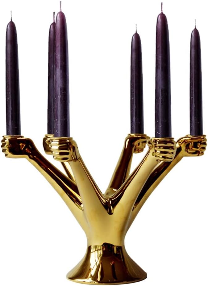 Votive Candle Holders Nordic-Style Ceramic Candlestick Ornaments Candle Holder Bracket Candle Holder Suitable for Living Room Kitchen Dining Room Dining Room Decor(B) (B)