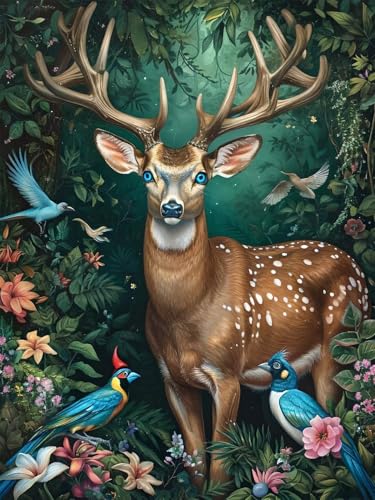 Peinture Diamant Oiseau Anti Stress Kit Complet Strass Point de Croix 40x50