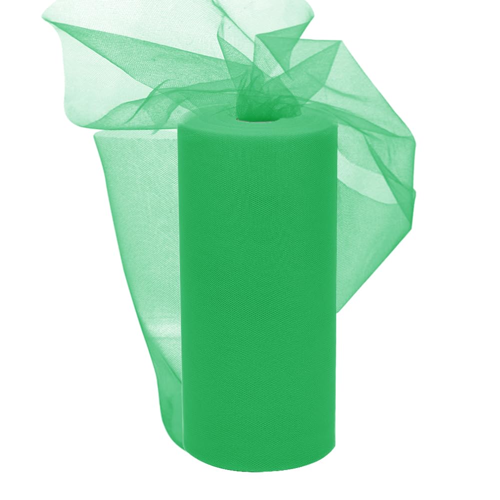 EUBSWA Tulle Roll Green 30 cm x 92 m, EUBSWA Tulle Wedding Deco Textile Table Runner Tulle Roll Fabric for DIY Tutu Table Crafts Party Decoration