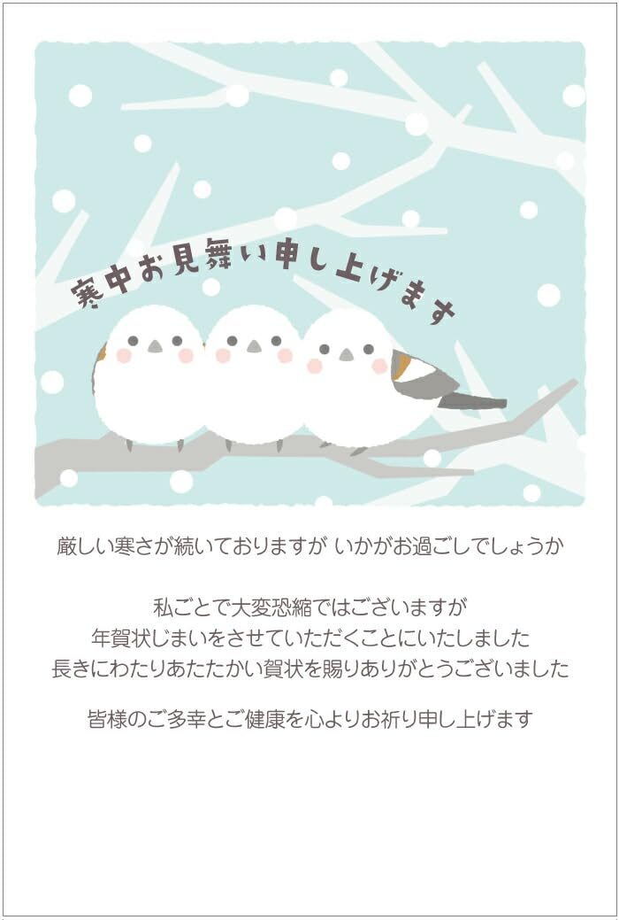 Amazon | [メイドインたんたん] 官製 10枚 寒中見舞いはがき 年賀状