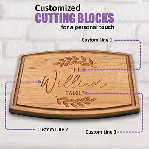 Tayfus Personalized Cutting Boards - Custom Laser Engraved Wood Chopping Block - Usa Handmade - Best Wedding, Housewarming, Anniversary, Birthday, Christmas Gifts For Friends, Couples, Family, Parents #TOP3