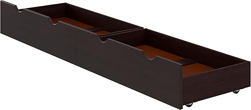 Miniatura 1 de Alaterre Furniture almacenamiento, juego de 2, cajones de café expreso, 35 pulgadas de ancho x 19 18 pulgadas de profundidad x 8 pulgadas de alto