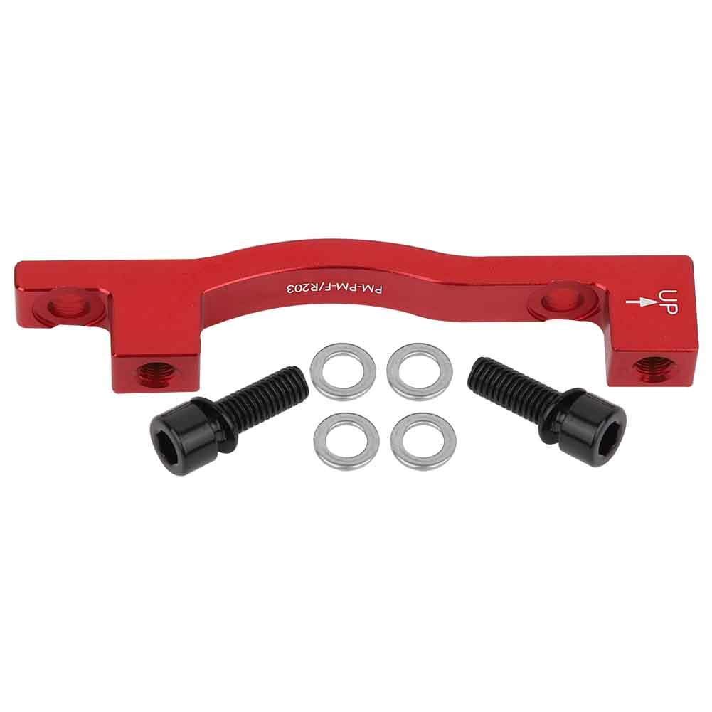 DEWIN Bike Disc Adapter, Bicycle Brake Adapter Durable A-F203 for Mountain Bike Bicycle Black(Red)