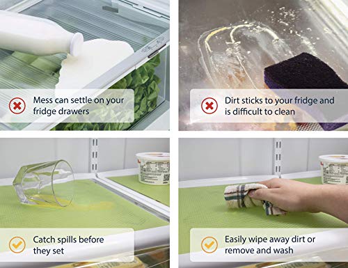 Refrigerator Liners For Shelves By Linda’s Essentials (8 Pack) - Refrigerator Shelf Liners For Glass Shelves Protects Against Spills - Multi-Use Shelf, Drawer And Fridge Liners - Bpa Free #TOP1