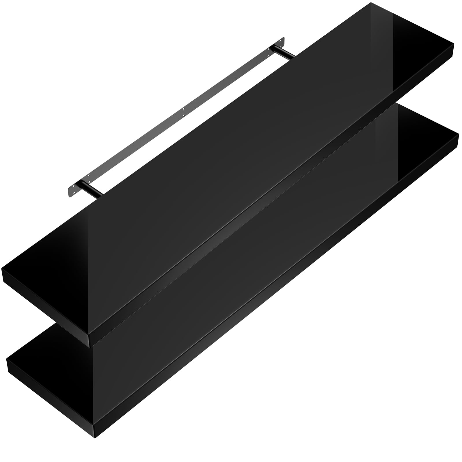 Wandregal Dunkle Eiche 110 Cm - Schweberegal Mit 15 Kg Tragkraft Für Küche & Wohnzimmer