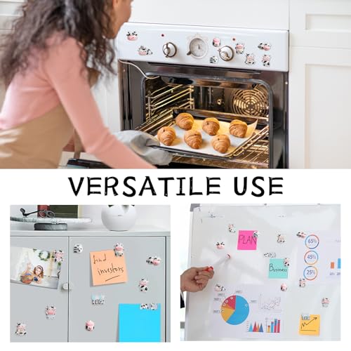 13 imanes 3D de resina para refrigerador en forma de vaca miniatura 2