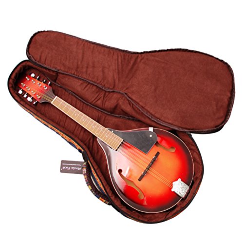 Music First Original Design 15Mm Thick Padded Country Style A & F Style (Standard) Mandolin Gig Bag (Soft Case) Soft Mandolin Case Fits For Most Of A Mandolin #TOP2