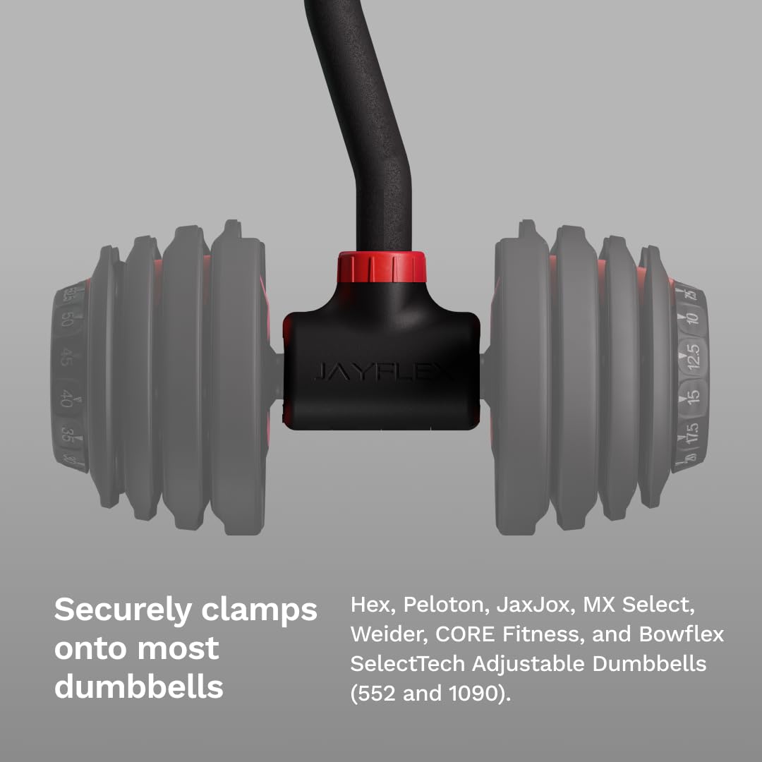 Jayflex Hyperbell EZ Curl Bar Convert Dumbbells to Curl Barbell Set