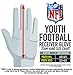 Franklin Sports New Orleans Saints Youth NFL Football Receiver Gloves - Receiver Gloves For Kids - NFL Team Logos and Silicone Palm - Youth M/L Pair