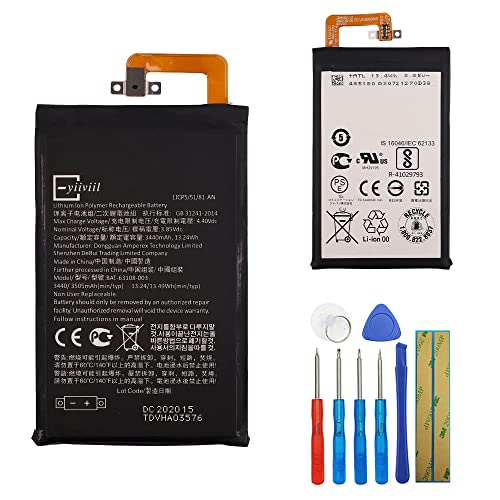 E-yiiviil Batterie de rechange 63108-003 compatible avec BlackBerry Keyone DTEK70 DK70 BBB100-1-2-3...