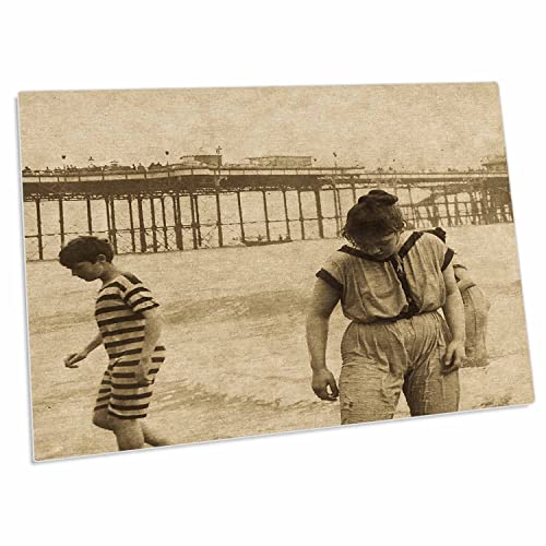 3dRose Beach Holiday en Brighton Reino Unido Vintage Desk Pad