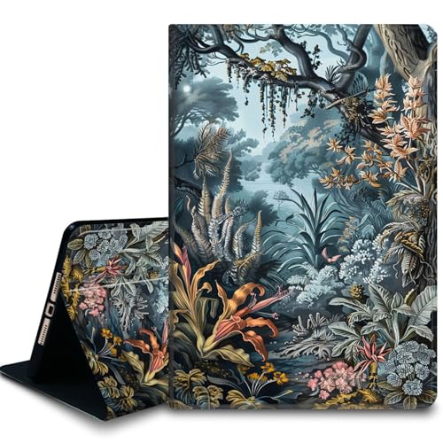 Bxgolkgd Funda para tablet Kindle Paperwhite de 6.8 pulgadas (11ª generación-2021) y Kindle Paperwhite Signature Edition, función de encendido y apagado automático, diseño floral vintage de bosque