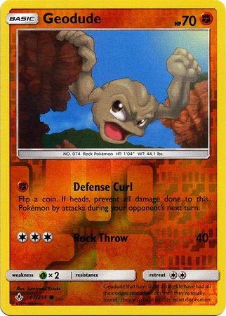 Amazon.com: Geodude - 87/214 - Common - Reverse Holo
