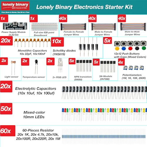 LONELY BINARY Electronics Starter Kit 400+ Pieces for Arduino - Image 3
