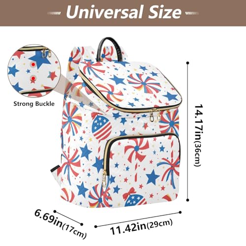 KLL Toy Windmill 4th Of July Independence Backpack for Women Stylish Multipurpose Ladies Travel Backpack for Yoga Sports Travel3
