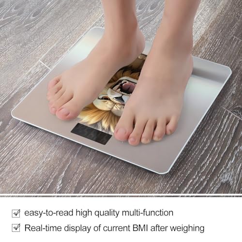 Báscula digital de baño FekiLoot con plataforma amplia y pantalla LCD miniatura 5