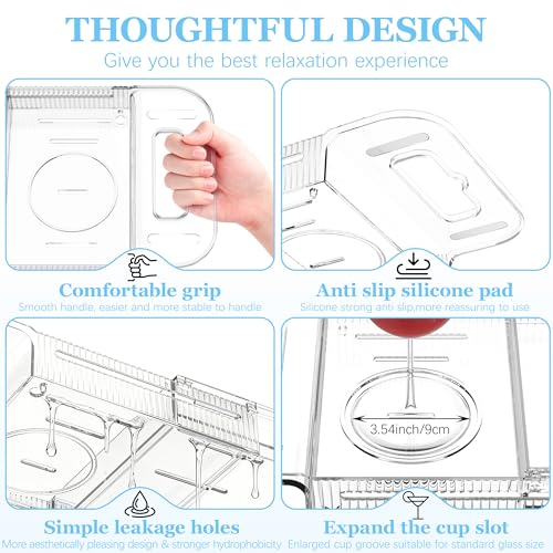 Expandable-Bathtub-Tray-Caddy-AZ-MIFENO-Clear-Acrylic-Bath-Tray-for-Tub-for-Bath-Relaxing-Foldable-Bath-Table-Trays-Luxury-Spa-Bathtub-Bathroom-Accessories-for-Women-Gift-Clear