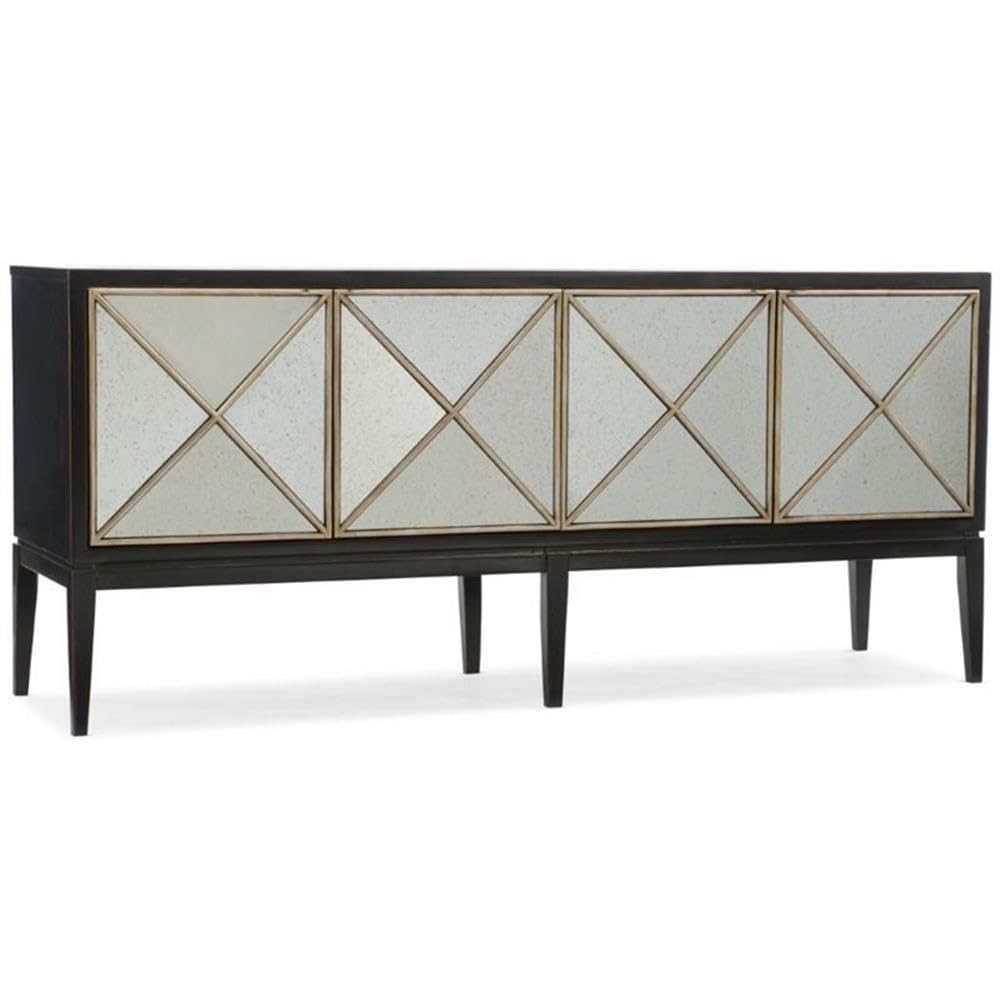 Hooker Furniture Melange Jova 4 Door Console Table in Black