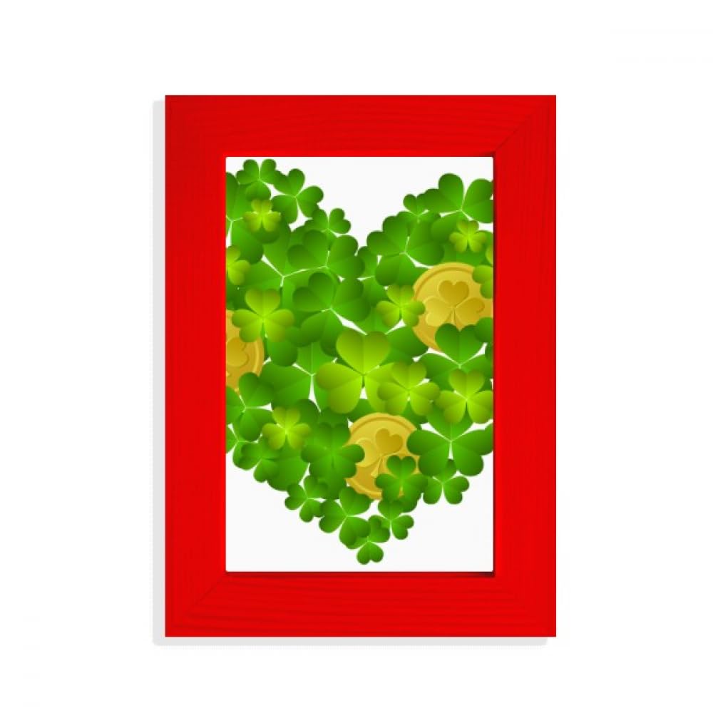 Cadre photo trèfle cœur Irlande rouge : finie la décoration fade de Saint-Patrick