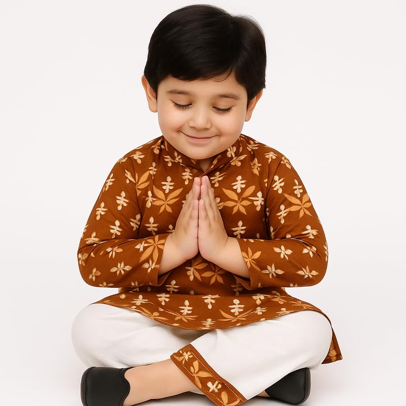 Image of Boys Pure Cotton Dhoti Kurta Set | Kids Ethnic Wear for Festivals & Weddings and also for casual wear.