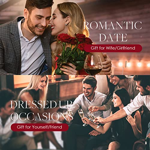 Cde Love Heart Pendant Necklaces For Women Silver Tone Rose Gold Tone Crystals Birthstone Christmas Jewelry Gifts For Women Birthday/Anniversary Day/Party (B-Jan.&Jul.-Rose Gold Red) #TOP4