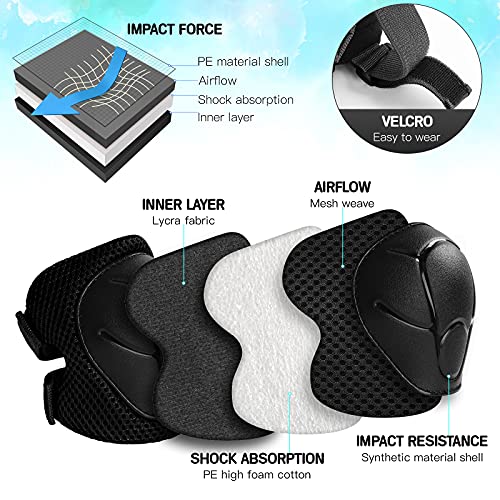 Wemfg Kids Protective Gear Set Knee Pads For Kids 3-14 Years Toddler Knee And Elbow Pads With Wrist Guards 3 In 1 For Skating Cycling Bike Rollerblading Scooter #TOP2