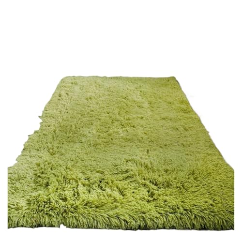 Tapis de chambre vert pour une descente de lit simple et chaude