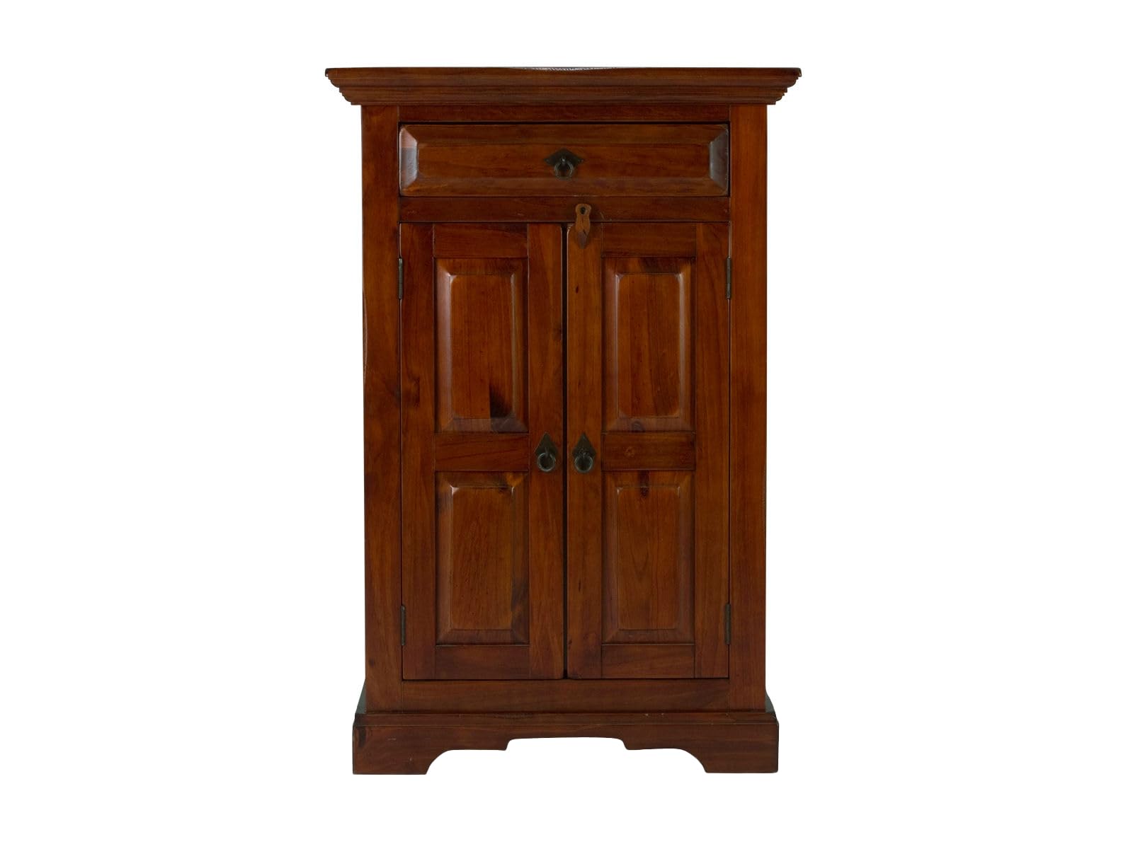 Woodkings® Flur Kommode Catana Massivholz Pinie braun 2-türig mit Schublade Schrank Wohnzimmermöbel Echtholz Flurschrank