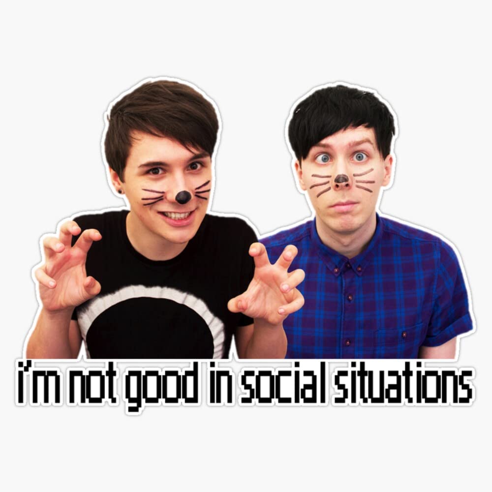 Dan and Phil Sticker Vinyl Bumper Sticker 6 Mil Thick - Size 5"