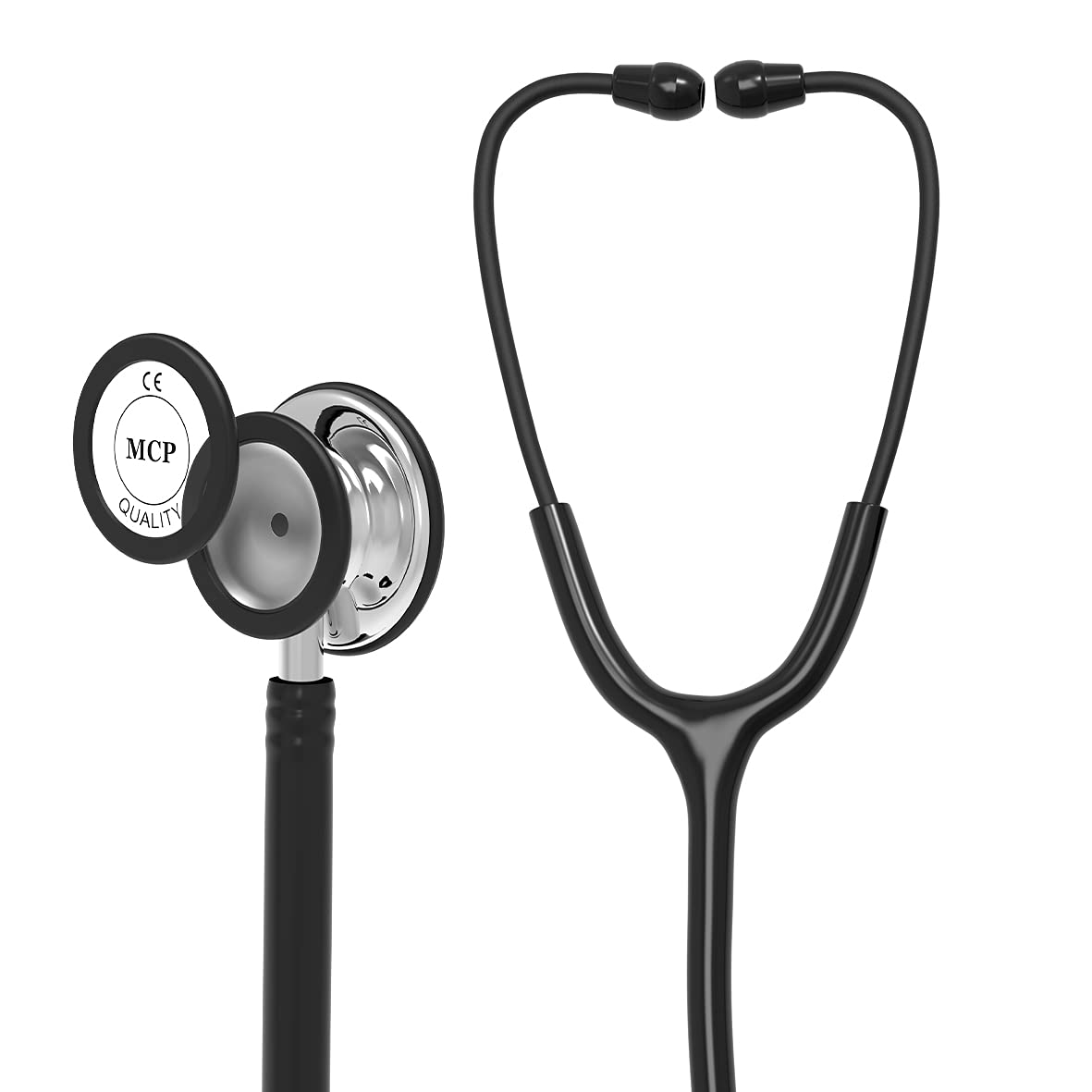MCP ELITE ST-EL03 Silver Shine Stethoscope | Stethoscope for Doctors, Stethoscope for medical Students, Stethoscopes nurses | Single black tube with stainless steel chest piece and double diaphragm (Dual Head) (B097CJWPYS) Amazon Price History, Amazon Price Tracker