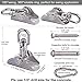 SELEWARE Swing Hangers Stainless Steel Swing Hooks Swivel Swing Mount Hardware w/Carabiners for Porch Swing Sets Hammock Chair Heavy Bag Yoga Silk Suspension Straps 1000 LB Capacity Each 2 Pack
