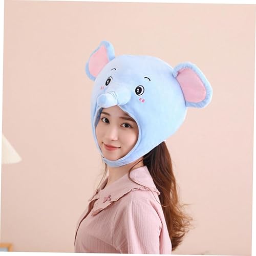 Miniatura 6 de HOOTNEE Sombrero de disfraz Sombrero con forma de elefante Sombrero de felpa Sombrero de fiesta Sombrero de rendimiento Accesorio de disfraz