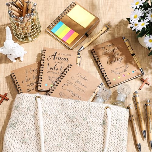 Carnets de prière en spirale avec notes adhésives repositionnables et couverture kraft rigide