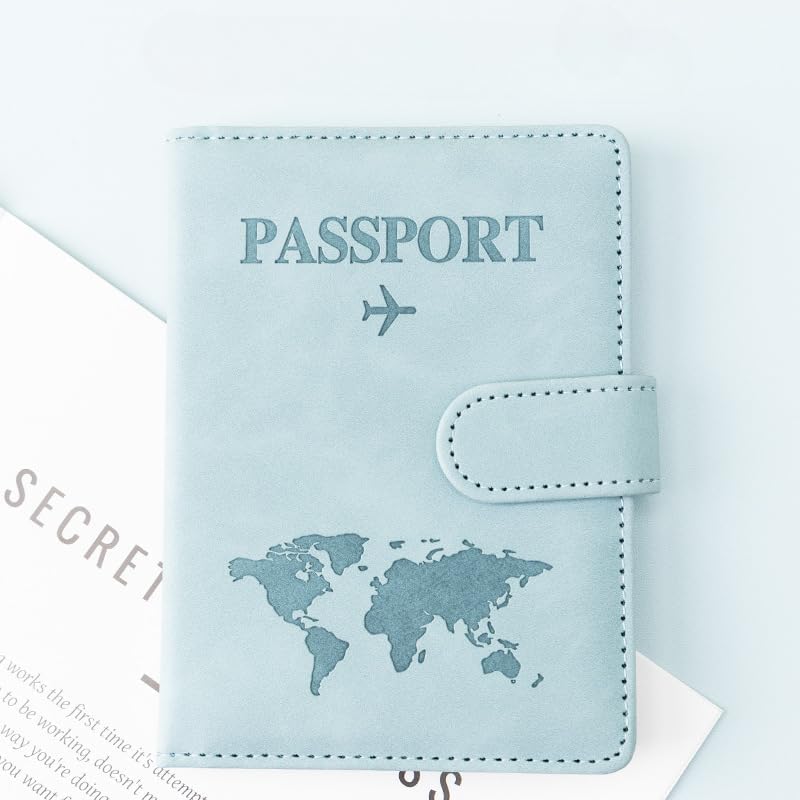 Porta passaporto per oggetti essenziali da viaggio, Azzurro chiaro, Da viaggio