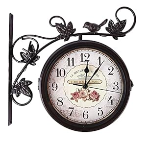 Ebaytv Vintage Dwustronny Zegar Ścienny Retro