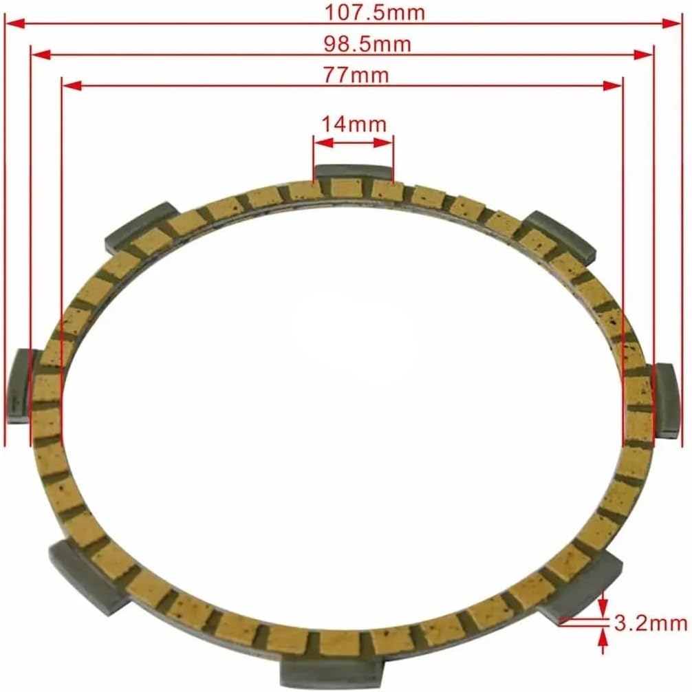 5 PCS Motorcycle Friction Clutch Disc Plates for KX60 KX65 KDX80 KX80