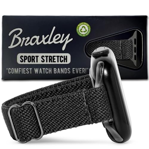 Braxley Bands for Apple Watches - Stretchy and Washable - Adjustable with Apple Watch Bands for Women & Men - Compatible with Apple Watch Series SE Ultra 9 8 7 6 5 4 3 2 1 by Braxley - Used condition - US$26.16