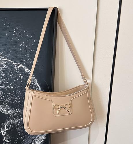 Image of AIPJOY Small Shoulder Bag For Women,Bow Shoulder Handbags Trendy Y2k PU Leather Purses