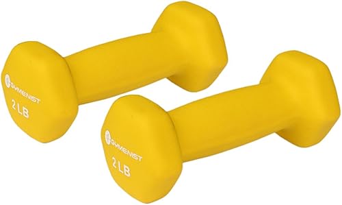 Par de mancuernas Gymenist, Juego de 2 mancuernas suaves, antideslizantes, cubiertas de neopreno