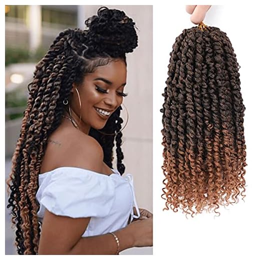 Passion Twist Hair - 8 Packs 14 Inch Passion Twist Crochet Hair For Women, Crochet Pretwisted Curly Hair Passion Twists Synthetic Braiding Hair Extensions (14 Inch 8 Packs, T30)