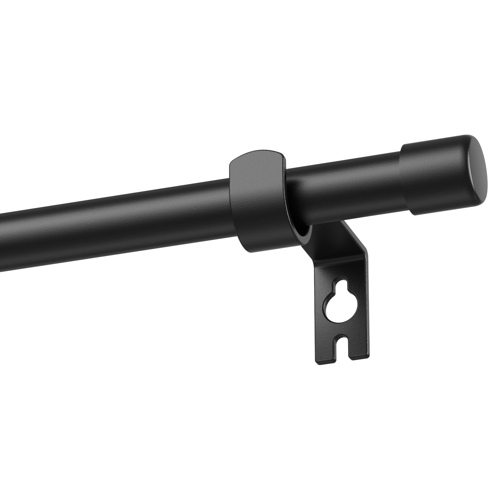 Alskarhem Black Curtain Rods for Windows 32 to 90 Inch,5/8 Inch Small Curtain Rod Set With Brackets