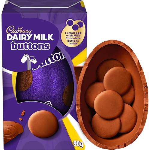 Cadbury Dairy Milk Buttons Easter Egg, Includes 1 Small Egg with Milk Chocolate Buttons Inside, Gift for Easter, 90 g (Pack of 1)
